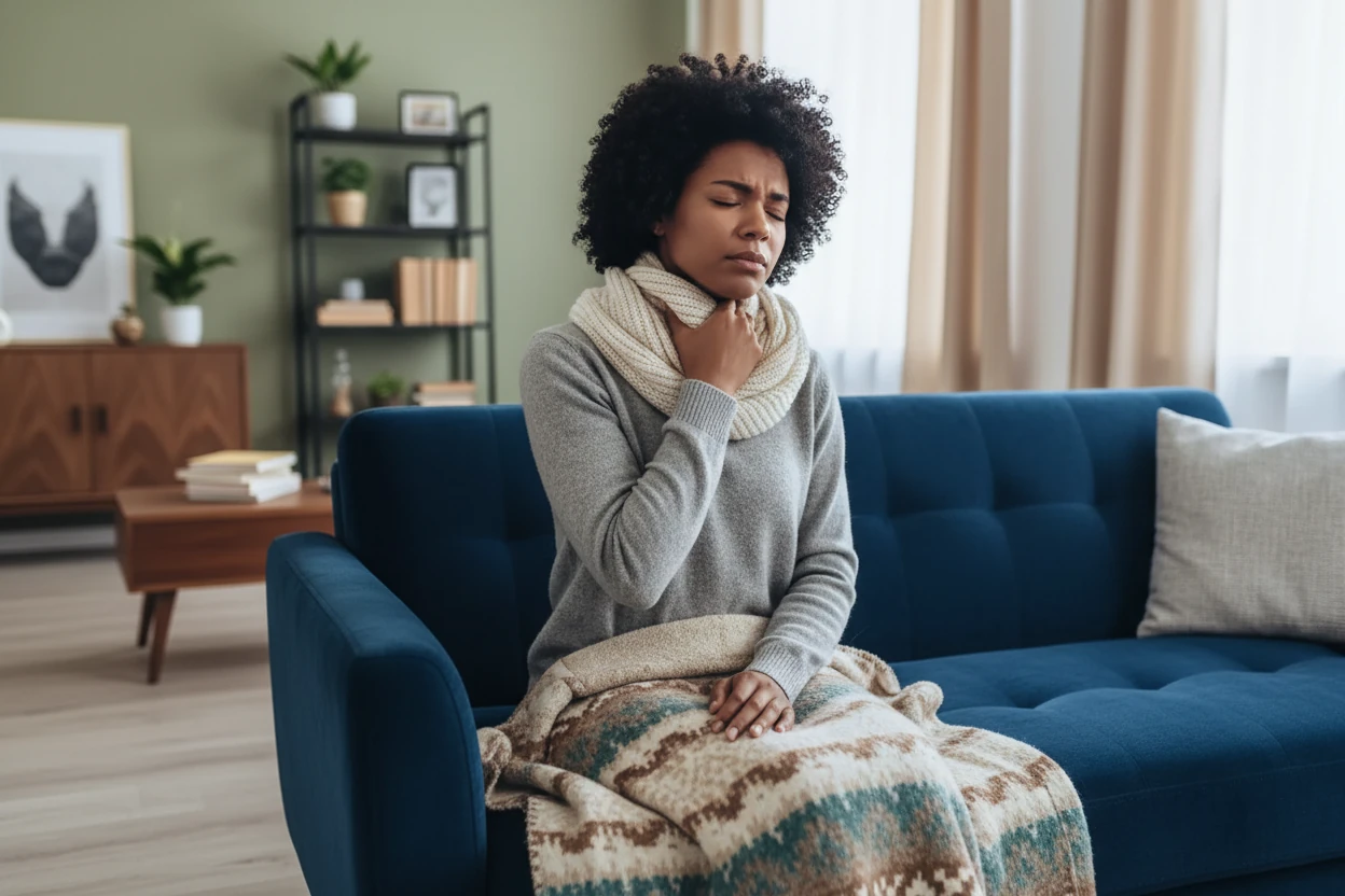 Health article illustration: 13 Ways To Soothe a Sore Throat Fast webp